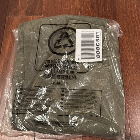 NWT Free People 🎉host pickx4🎉🎈 Benji relaxed fit wide leg jeans in army green - Picture 11 of 11